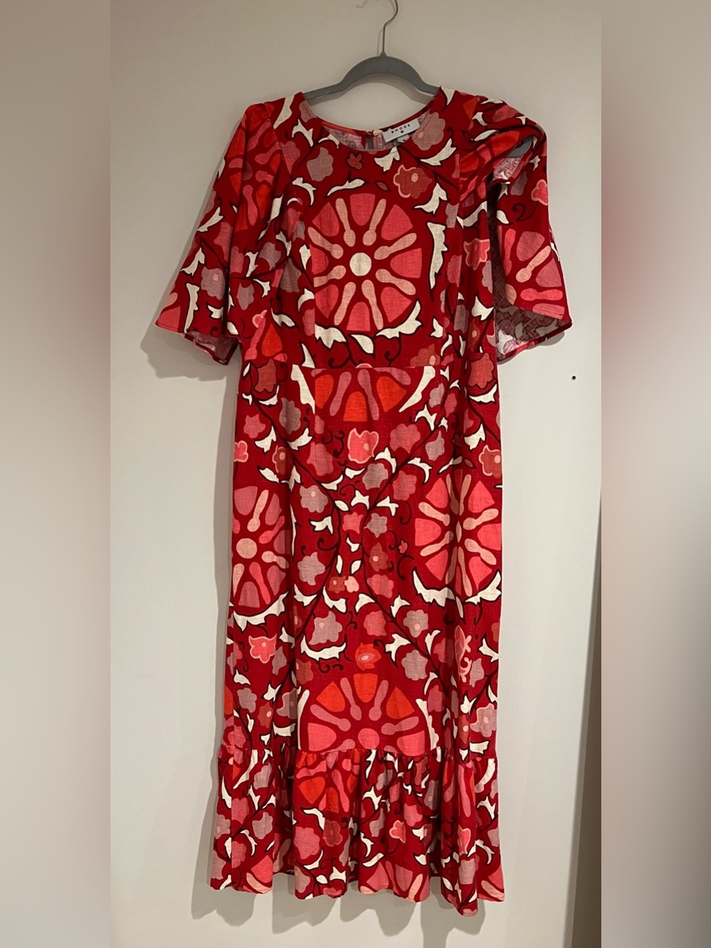 EUC RHODE x Target Women's Zinnia Floral Print Bell Sleeve Dress